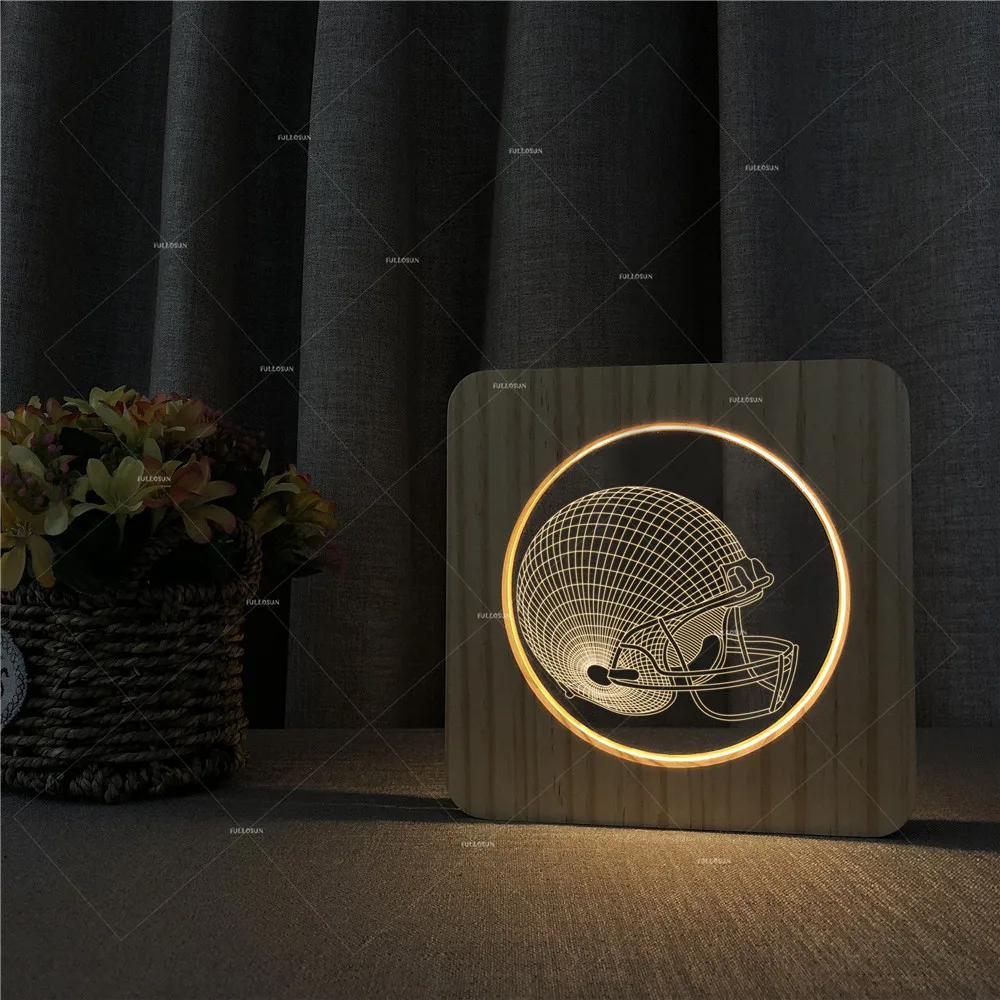 Светодиодные ночные светильники в деревянном стиле лампа для компьютера ночник