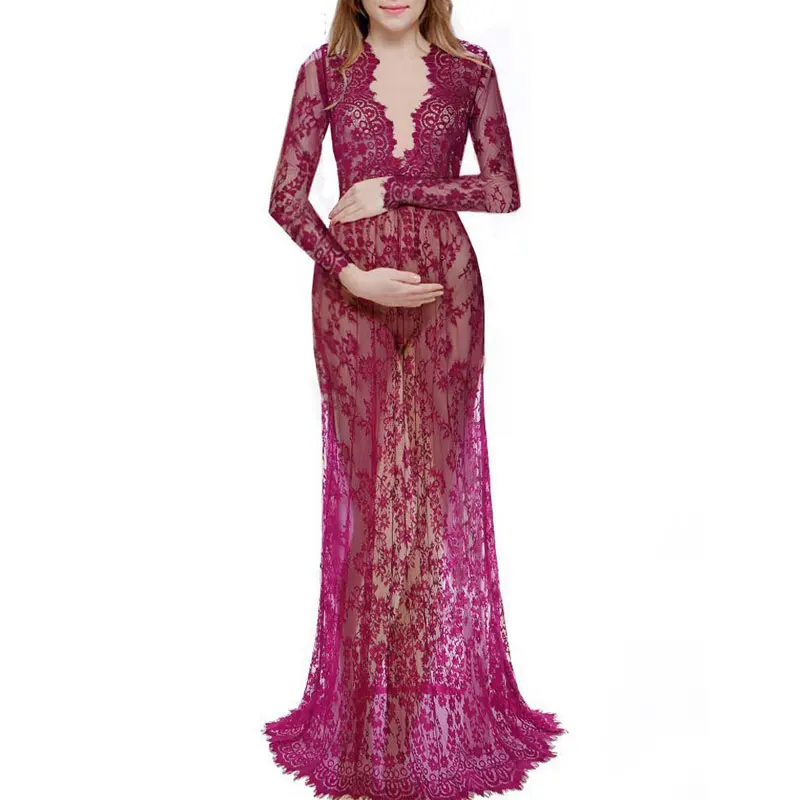 Летнее платье большого размера для беременных женщин с длинным рукавом