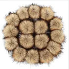 Искусственная кожа, 8 см, 10 см, 12 см, пушистая мягкая шарик енота-помпон, Меховые помпоны сделай сам, ручная работа, детские игрушки, Декор, 1 шт.