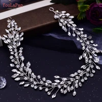 youlapan hp410 bridal crystal headband handmade rhinestone hair vine wedding hair accessories woman tiara head pieces jewelry