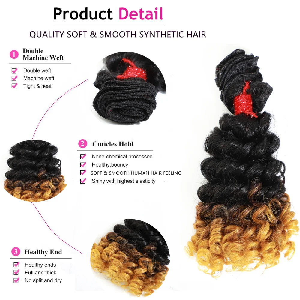 Надувные вьющиеся волосы пряди 14 Дюймов 5 все в одном 240 г термостойкие