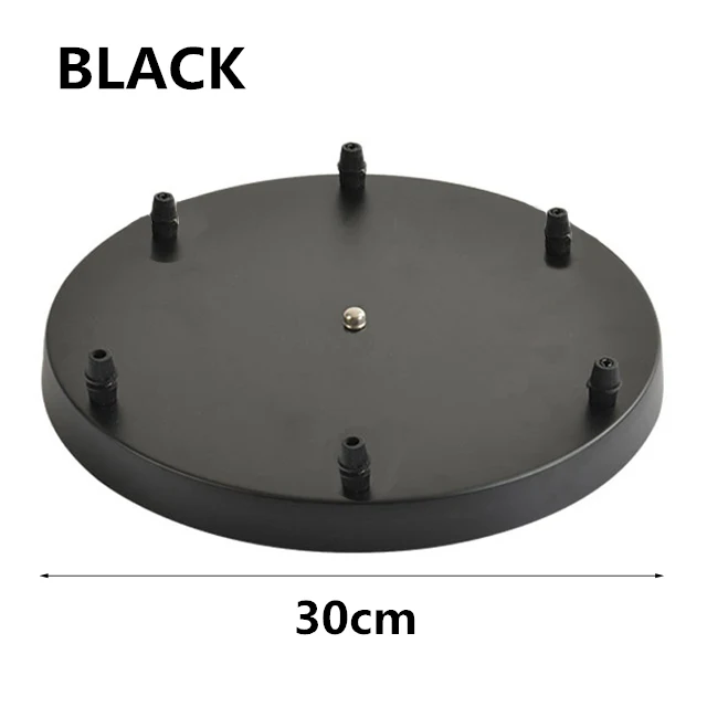 6-Black-Round Мульти-ожерелье с подвеской в виде головы лампы шасси длинная полоса 3 отверстия с типом спайки Round 3/4/5/6 отверстий шасси поверхностного монтажа пластина подвесной светильник аксессуар - Цвет корпуса: 6-Black-Round
