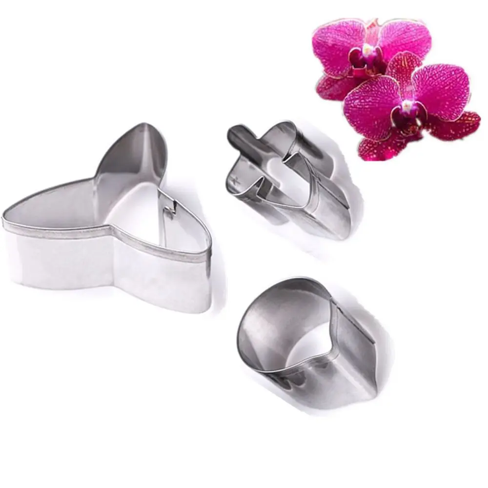3 шт./компл. узор орхидеи помадка форма для пирожных лепесток кухонная утварь