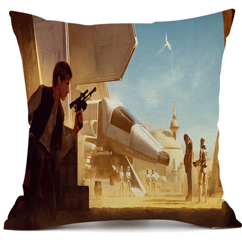 

Disney Star Wars Cushion Cover Sci-fi Style Home Pillow Cover Sofa Decor Linen Pillow Case Gift Funda Cojin Cojines 45*45cm