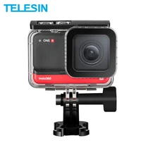 telesin 45m underwater housing box waterproof case protector cover for insta360 one r 4k 360 edition camera case accessories