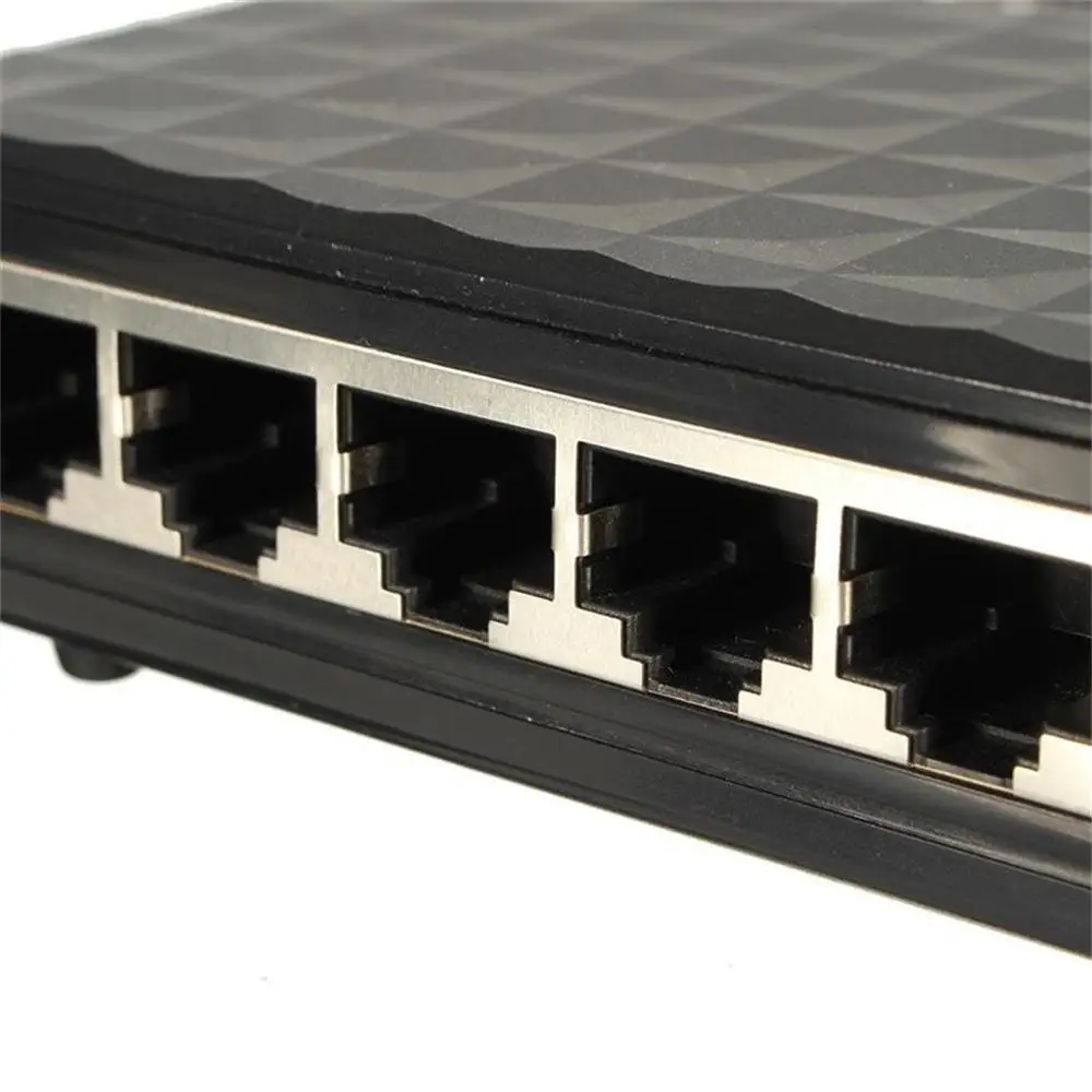 Новый RJ45 мини-сеть с 5 портами Быстрая сеть Ethernet черный концентратор