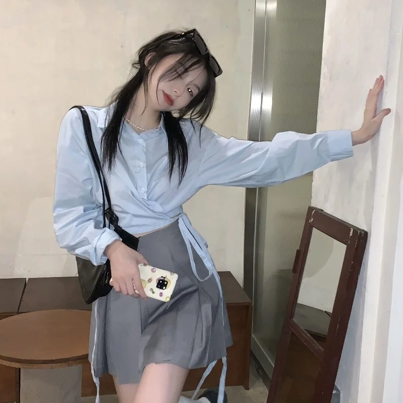 Осенне-зимняя рубашка с длинным рукавом женский дизайн чувство лесбиянок