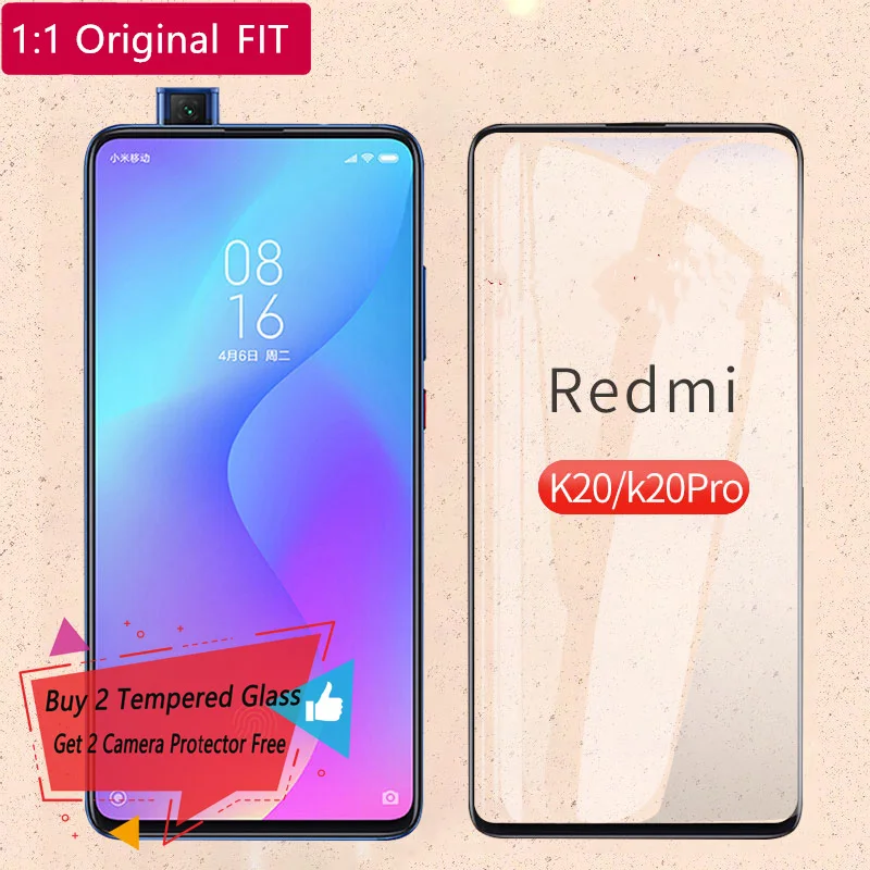 Funda completa de vidrio templado para Xiaomi Mi 9 T, Protector de pantalla de vidrio, pegamento completo ultrafino para Xiaomi 9 T 9 T-0