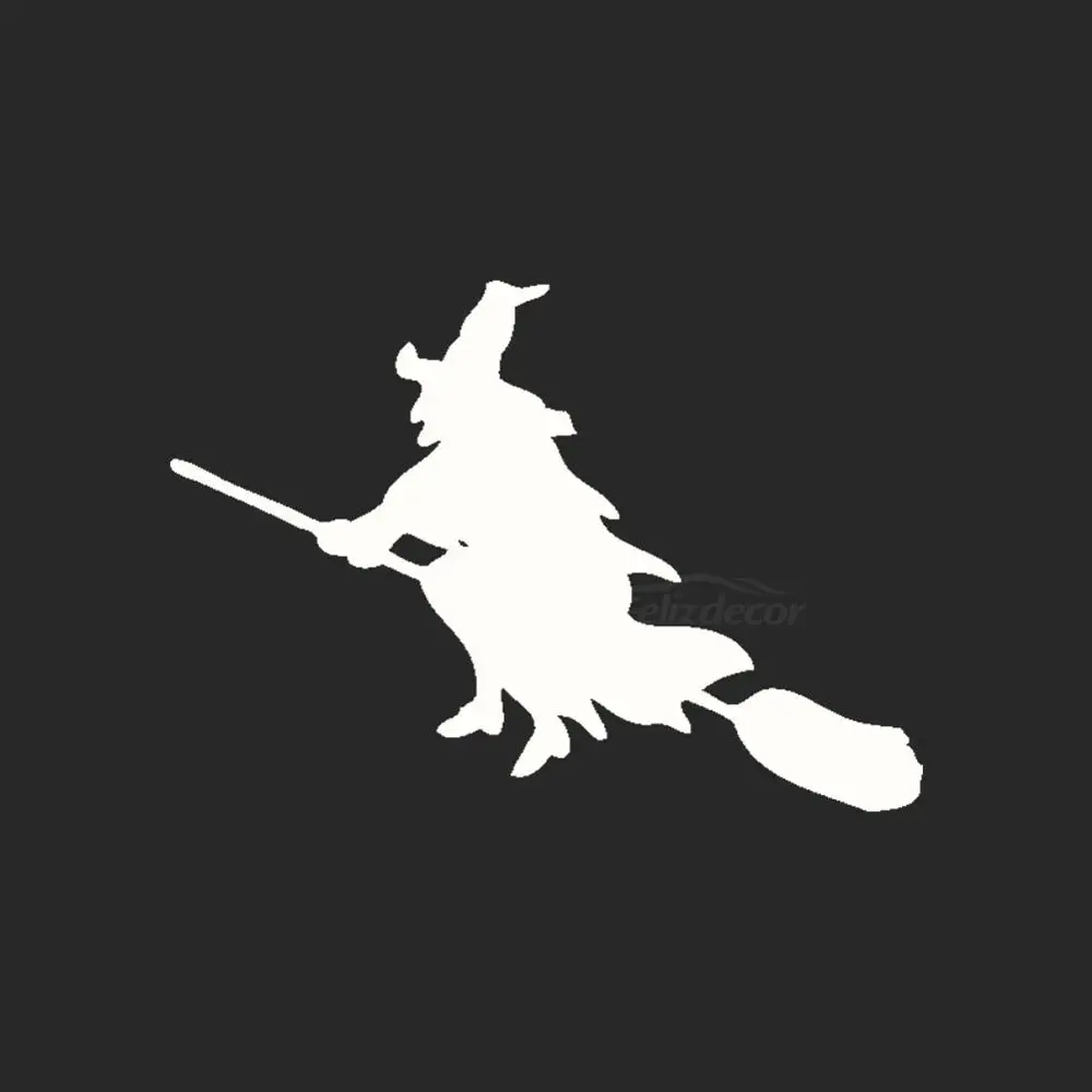Автомобильные наклейки Witch On A метлы праздничные декоративные автомобильные окна