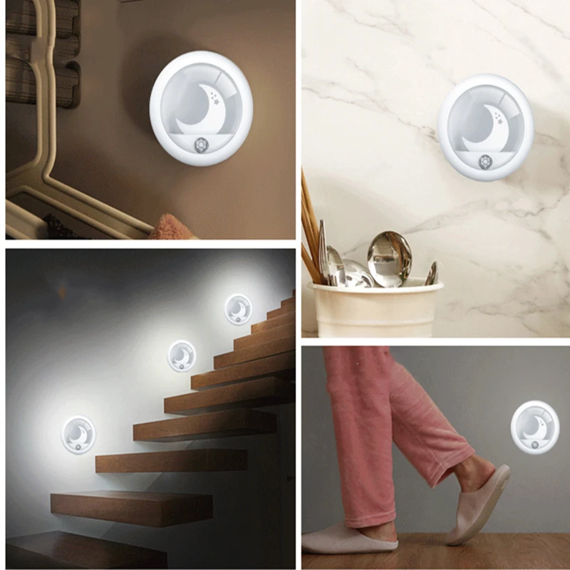 

Night Light Motion Sensor LED Lamp for Kids Home Stairs Cabinet Bedroom Decoration Nightlight Toilet Lighting USB Rechargeable