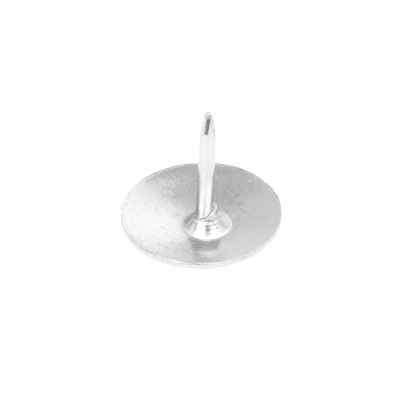 

100Pcs Silver Tone Corkboard Photo Push Pins Thumb Tacks