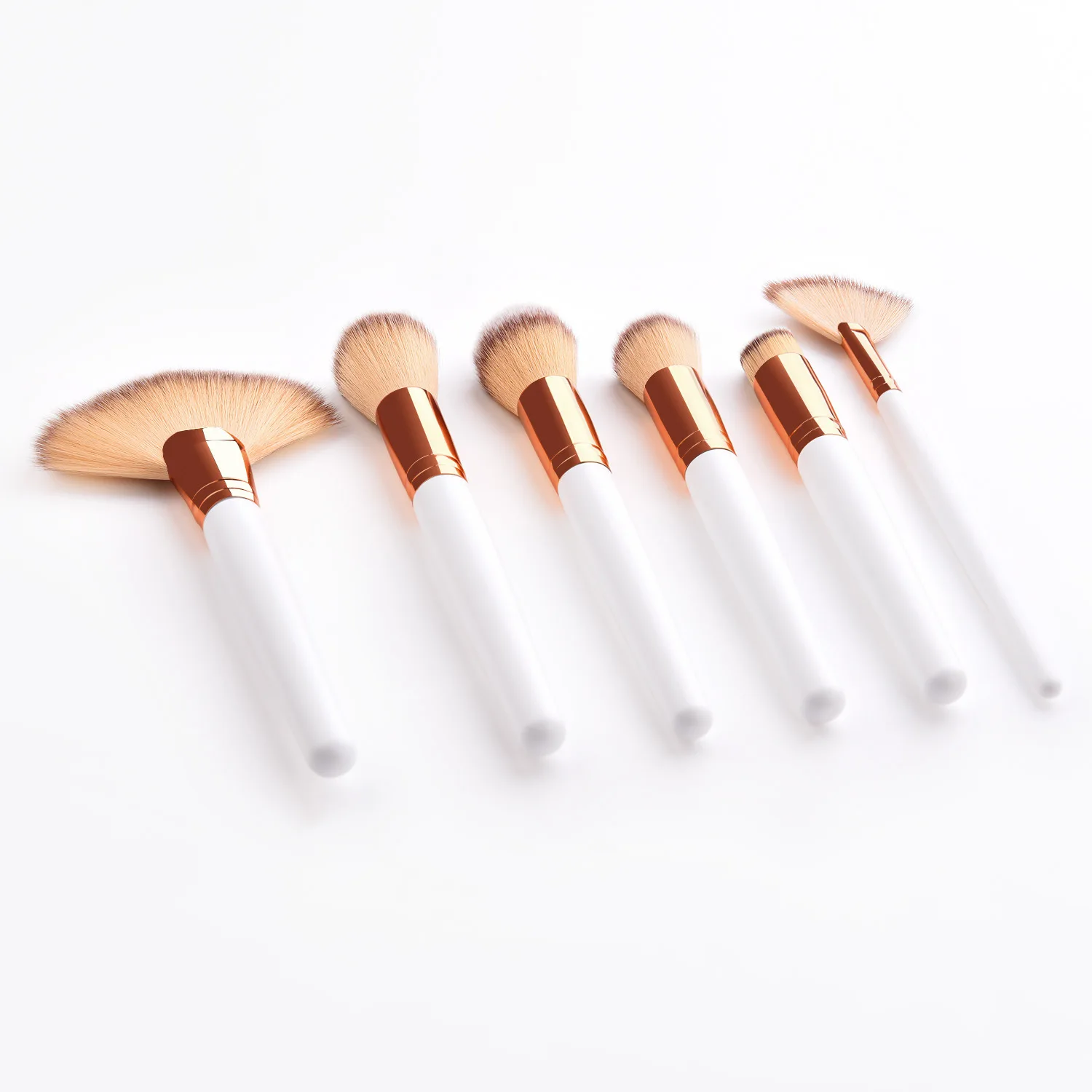 Кисти для макияжа с жемчугом белого/розового золота Профессиональные кисти из