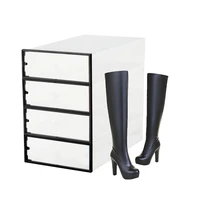 long boots transparent storage shoe box thickened dustproof bins organizer super imposed combination cabinet