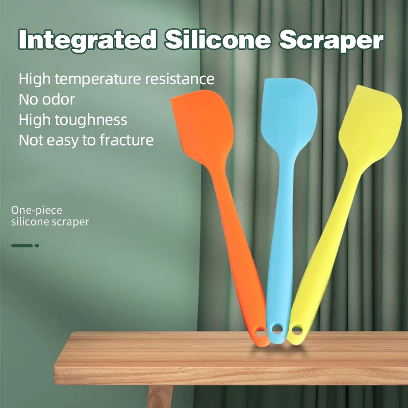 

One Piece Silicone Spatula High Temperature Resistant Cream Cake Baking Kitchen Fashion Lady Like Tool