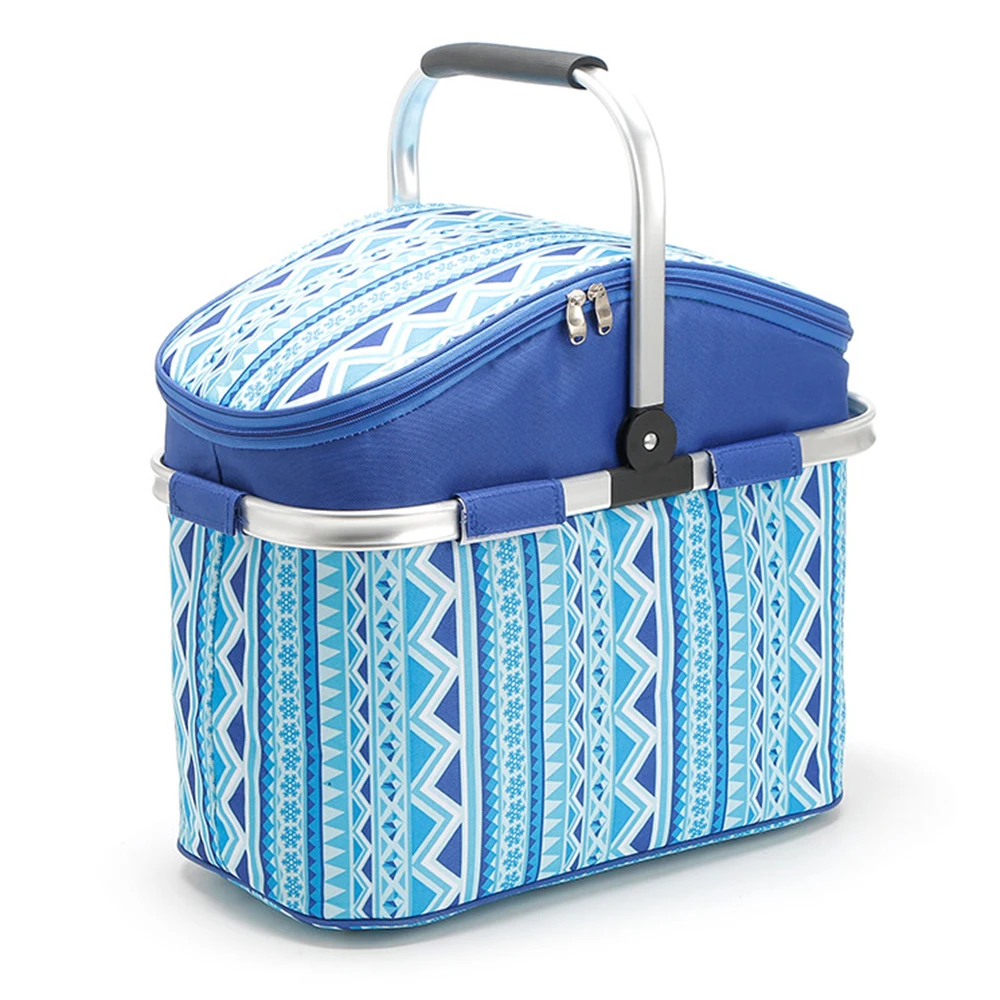Cesta de Piquenique Turismo ao ar Acampamento Geladeira Bolsa Cerveja Gelo Térmico Equipamentos Livre Praia Recreação Piquenique 26l