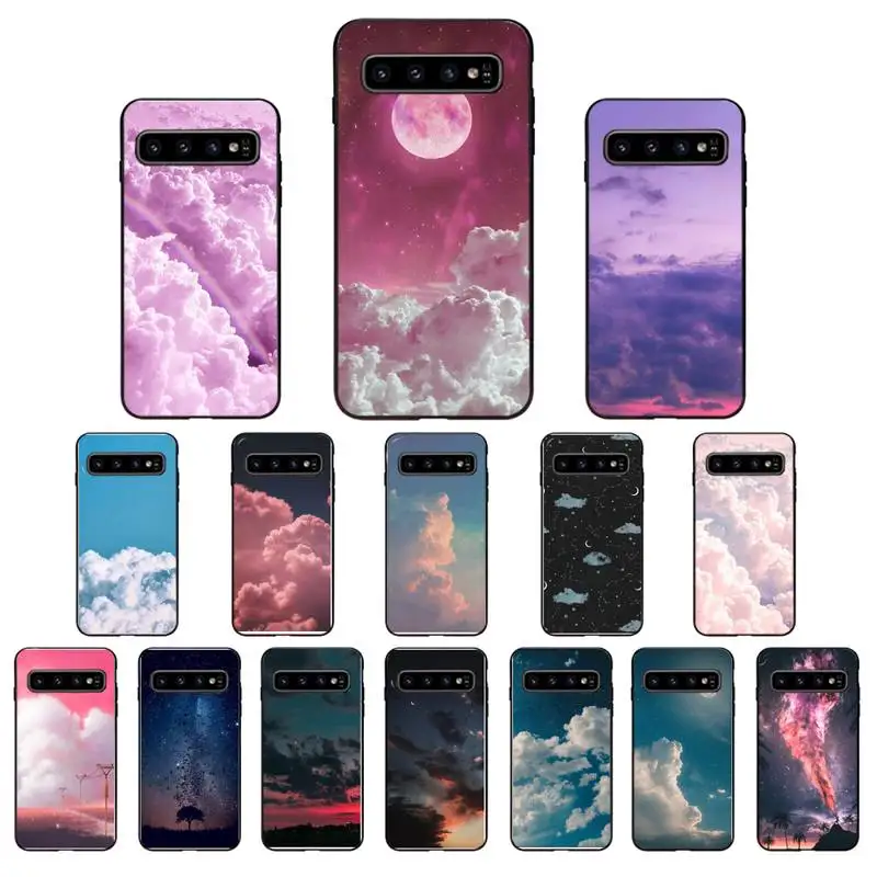 

YNDFCNB Moon Star Cloud Night Phone Case for Samsung S6 S6edge Plus S7 S7edge S8 S9 S10 S10E S20 Plus Ultra