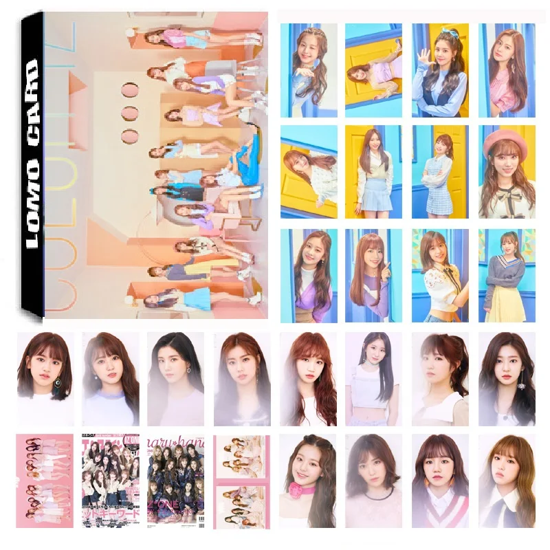Новинка 30 шт./компл. KPOP IZONE Фотокарточка для девушек командный альбом La Vie en Rose ПВХ