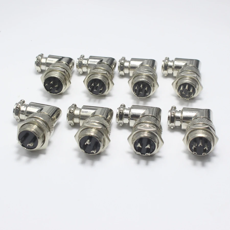 1 комплект GX16 90 градусов прямоугольный разъем XLR 16 мм колено 2 3 4 5 6 7 8 9 контактов