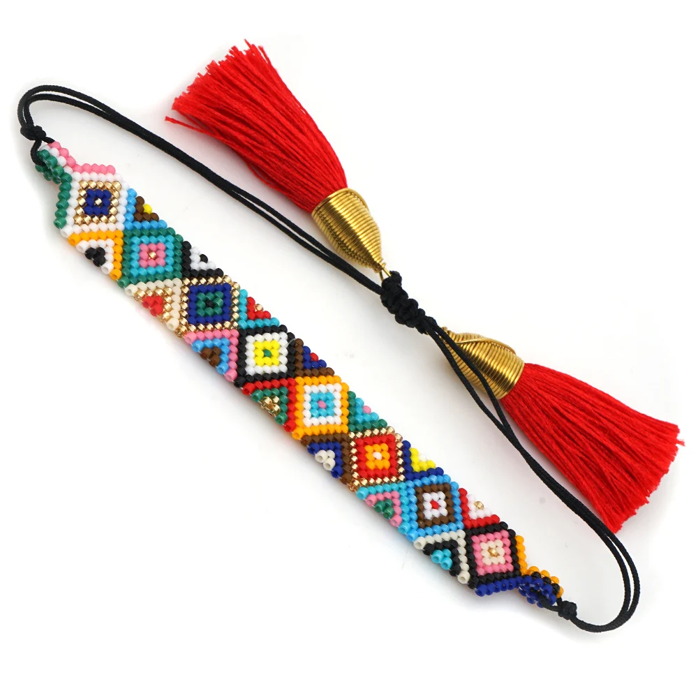 Go2boho Pulseras Mujer Moda MIYUKI сглаза браслет ювелирные изделия эмаль плитка браслеты для женщин бохо шик многоцветный Браслет подарок