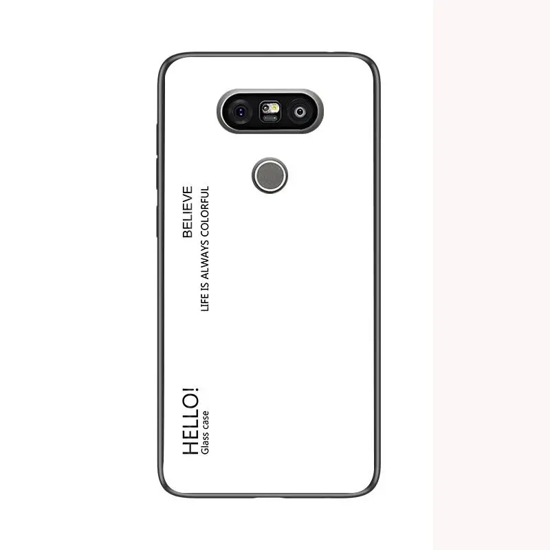 3 Чехол для телефона LG G8 G7 G6 G5 закаленное стекло противоударный чехол для LG G5 G6 G7 G8 градиентный цвет глянцевое стекло защитный чехол - Цвет: 3