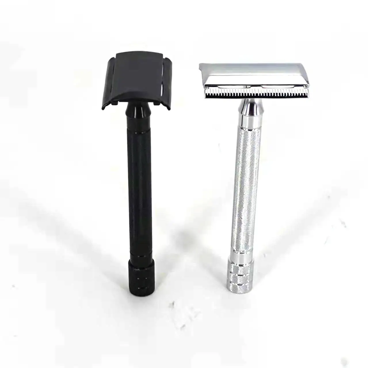 For Men - Perfect For Every Day Use,  Beard Sahver  Aluminum Alloy Black Handle Safety Razor