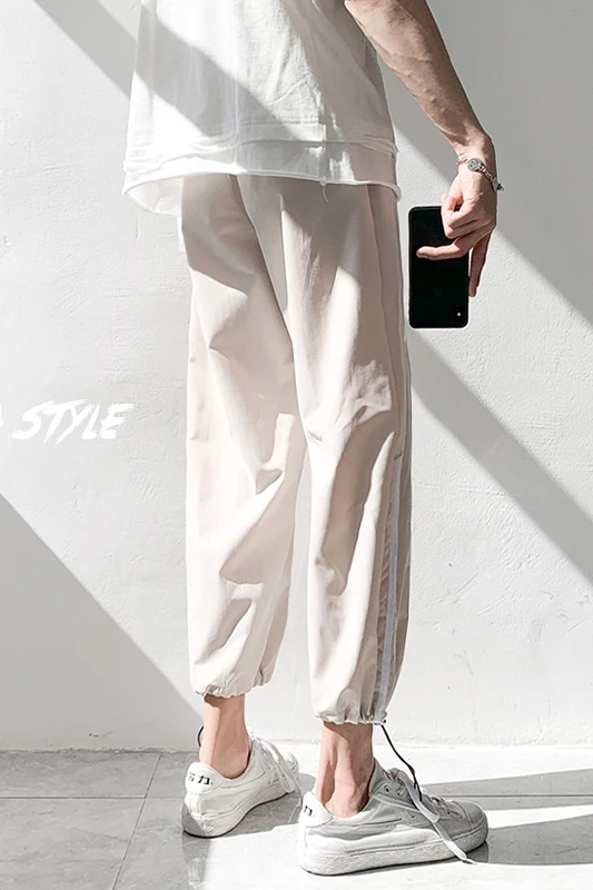 

Pants Men's Korean-Style Trendy 2021 Spring Fashion Brand Loose Cropped Pants Ankle Banded Pants Ins Casual Pants