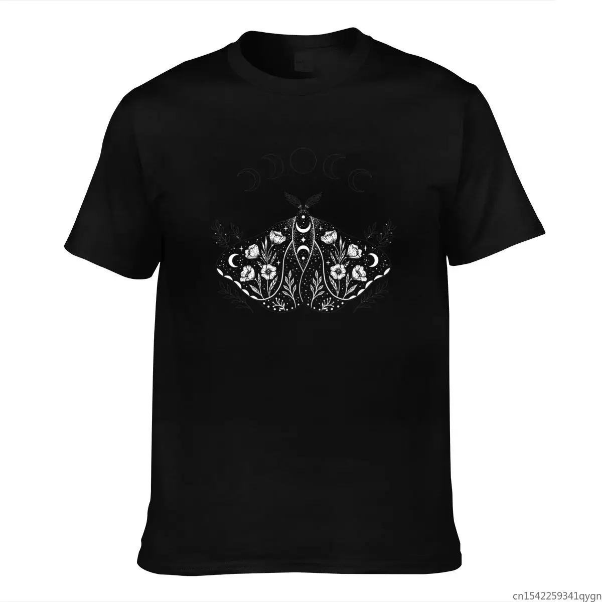 

Moon and Moth Shirt Funny Men's Short Sleeve T-shirt Gray Unisex Tee
