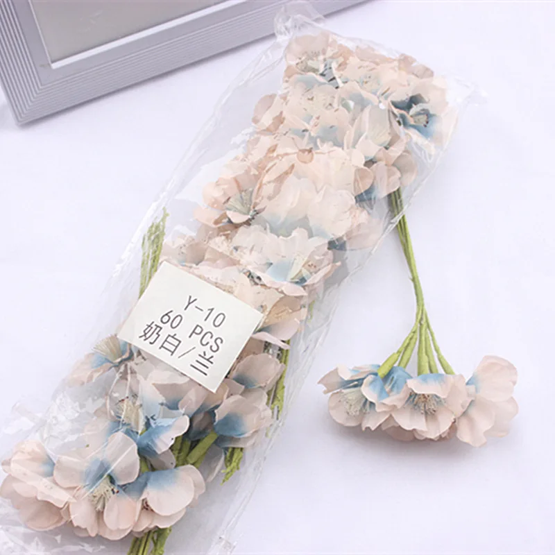 60 шт. искусственный цветок мини-цветок ромашки букет свадьба ручная работа