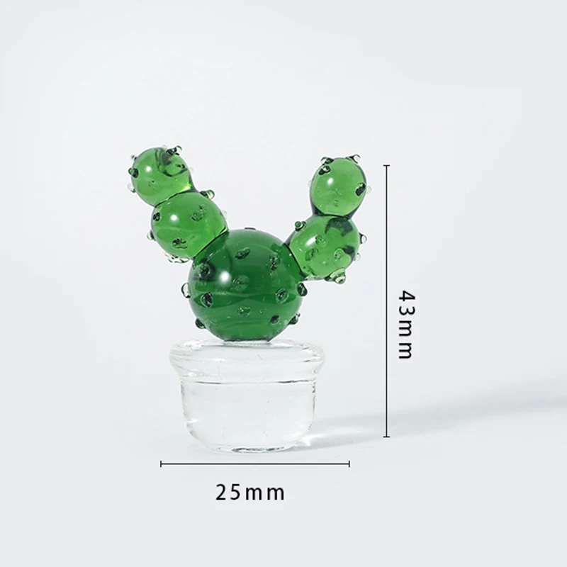 Стеклянная фигурка из декоративный кактус суккулентов искусство украшение для