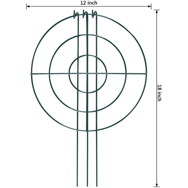 

Three Round Shape Garden Plant Support Frame Wreath Climbing Plants Trellis Iron Shrub Holder Flower Support Plants
