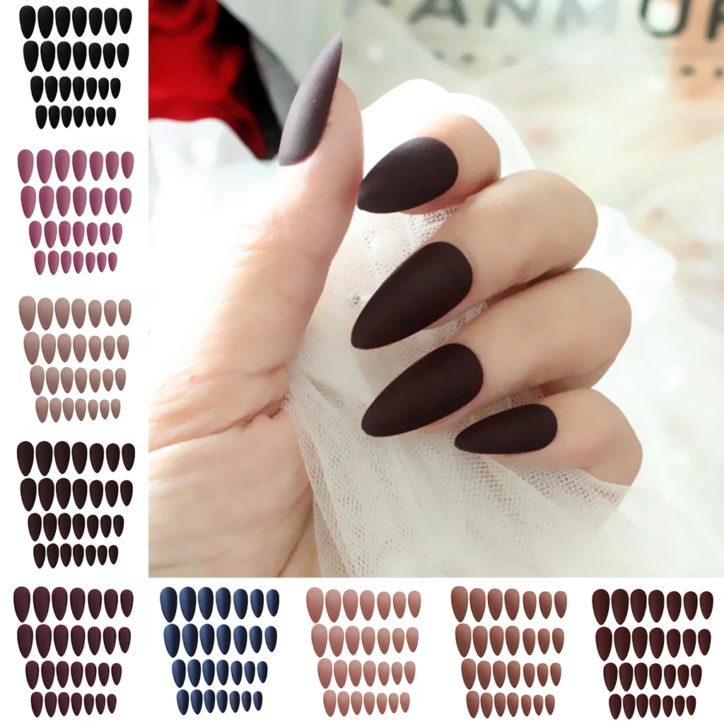 

24x Long Full Cover Natural Nails 12 Sizes for Nail Salons and DIY Nail Art
