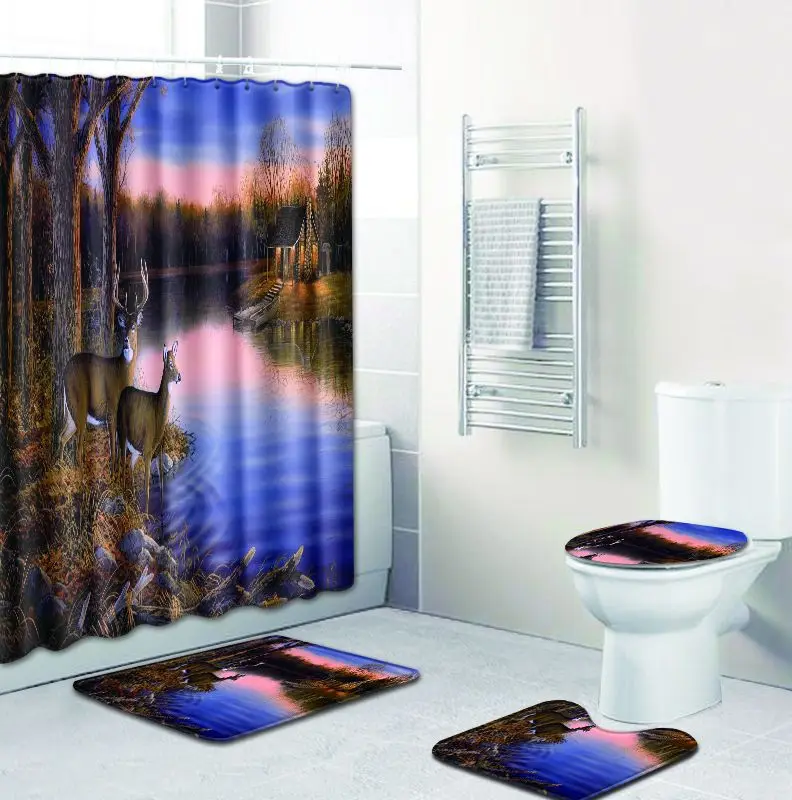 Коврик для ванной Zeegle с узором известняка нескользящий коврик-подставка крышка