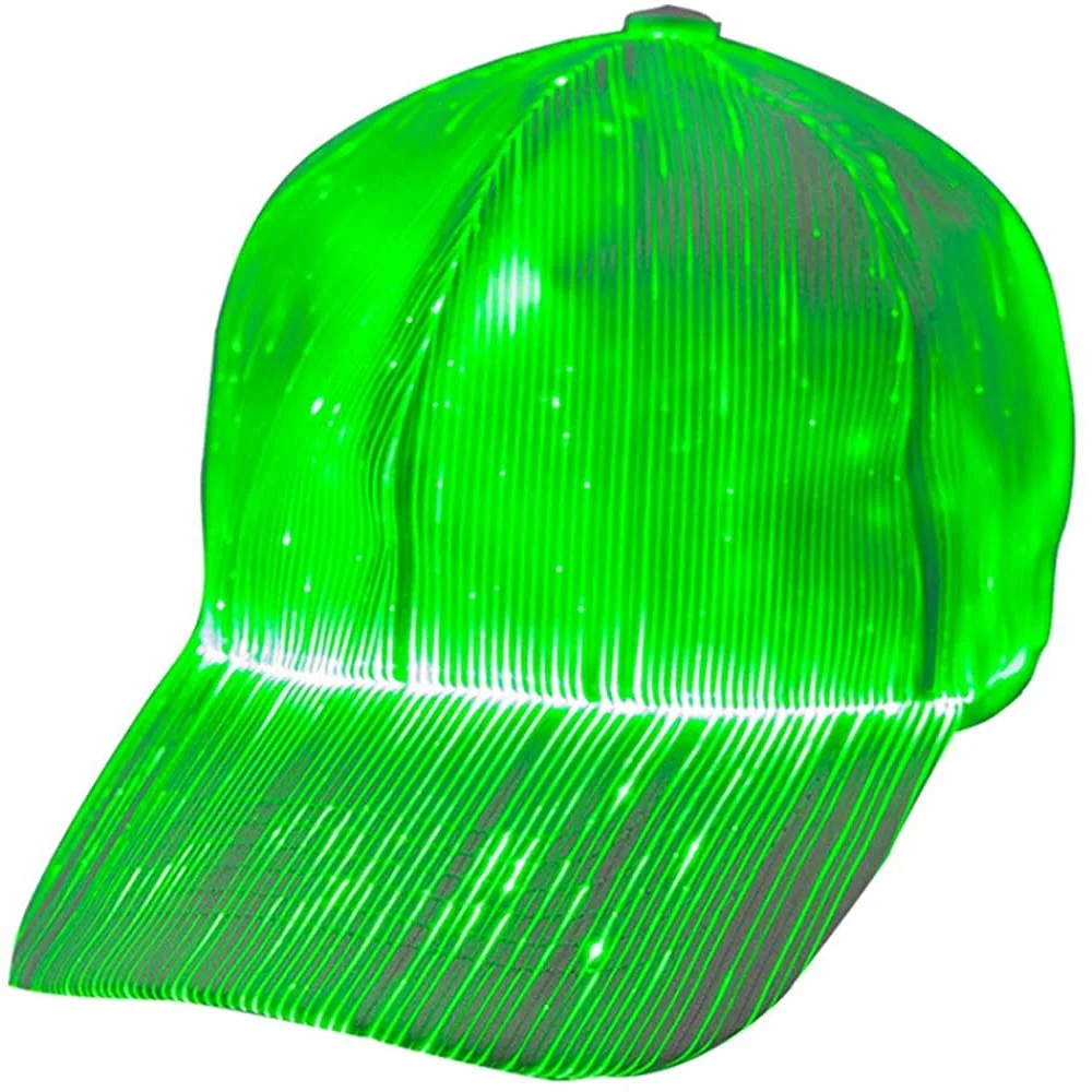 

Luminous LED Baseball Cap 7 Colors Glow Hat Unisex DJ Light Up Rave Fiber Optic LED EDC Hats Rave Concert Father's Day Men Women