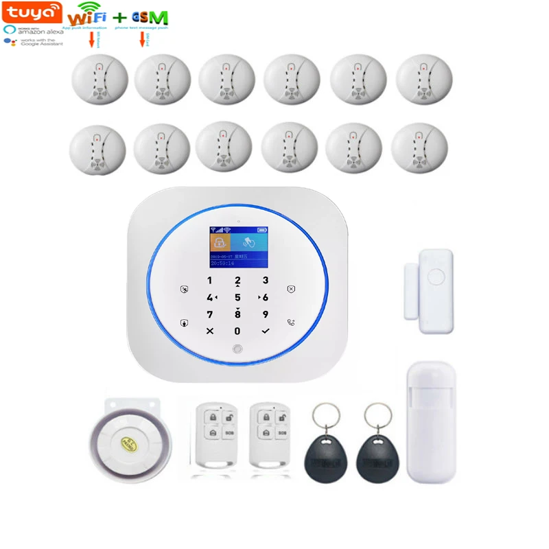 SmartYIBA Tuya приложение Аварийная сигнализация wifi gsm сенсорная клавиатура домашняя