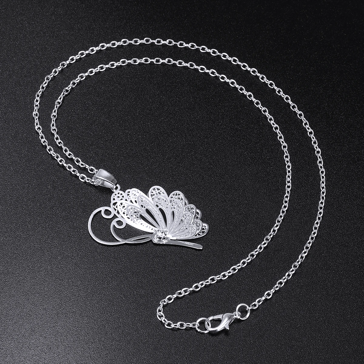 Женское ожерелье с подвеской бабочкой Shellhard элегантное посеребренное чокер