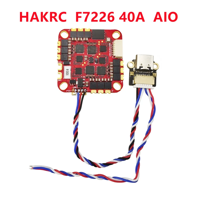 HAKRC F722 F7226 AIO Контроллер полета встроенный 40A ESC STM32F722RET6 MPU6000 AT7456E OSD барометр 5V/3A BEC