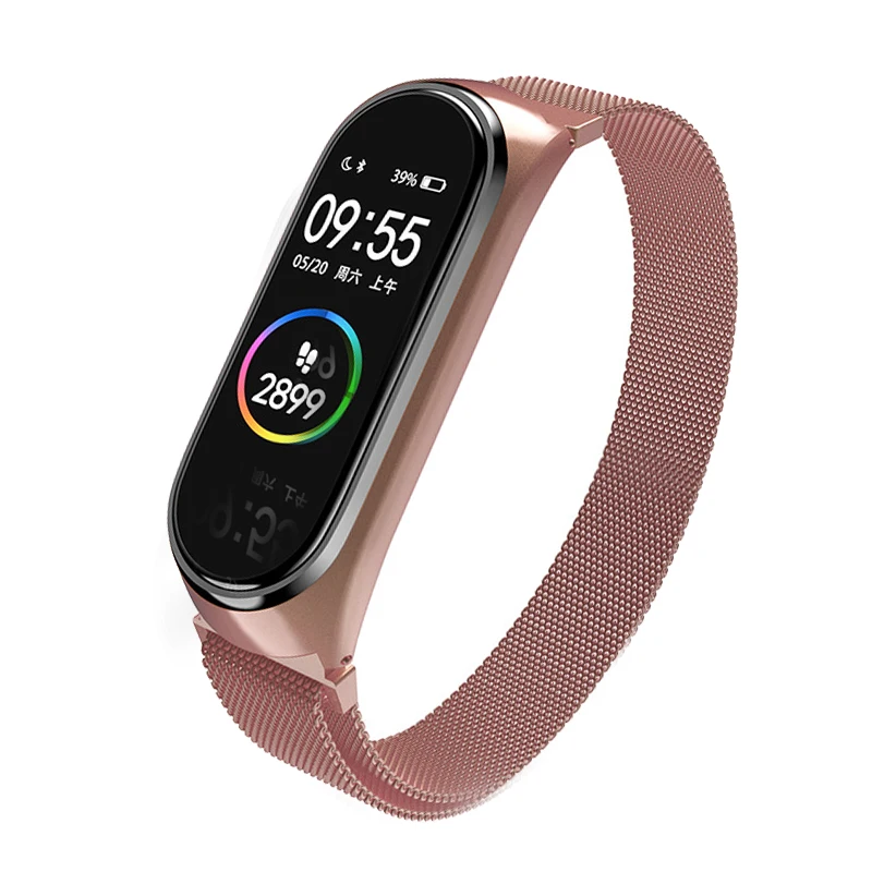 

Metal Strap for Xiaomi Mi Band 6 5 4 3 Wrist Band Bracelet Screwless Stainless Steel Replacement Miband for Mi Band 5 Wristbands