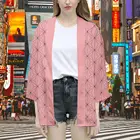 Пальто для косплея из японского аниме Kamado Nezuko, Повседневный Кардиган, куртка для косплея, искусственное кимоно для детей, хаори, пальто, рубашка