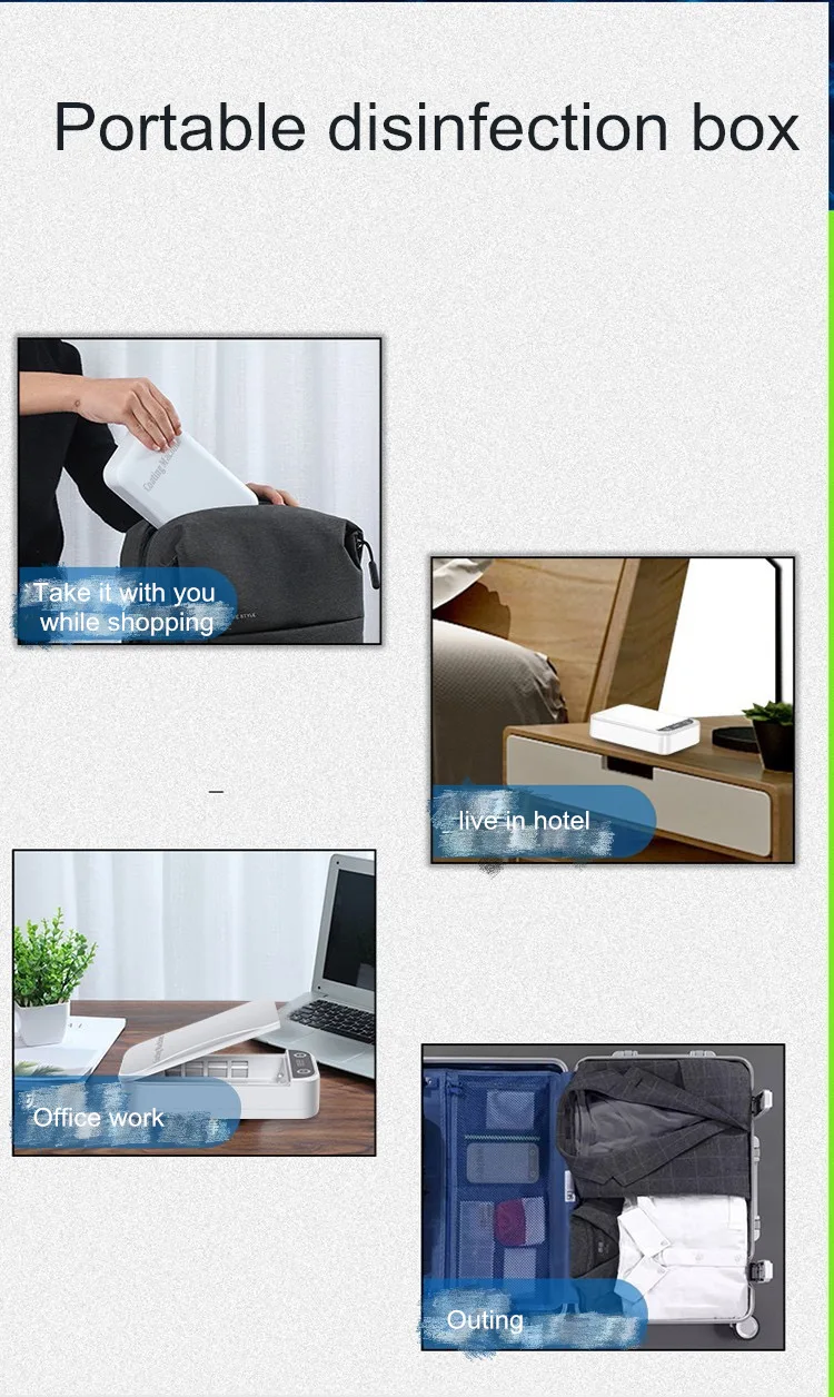 

5V UV Sterilizer Mini Portable Cleaning Box Phone Watch Jewelry Cleaner Ultraviolet Disinfector Cabinet with Aromatherapy