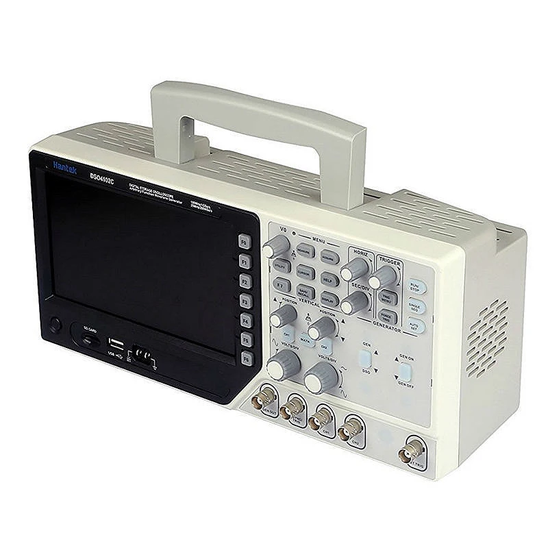 Цифровой мультиметр Hantek DSO4102C Осциллограф USB 100 МГц 2 канала 7 дюймов 64K цветной