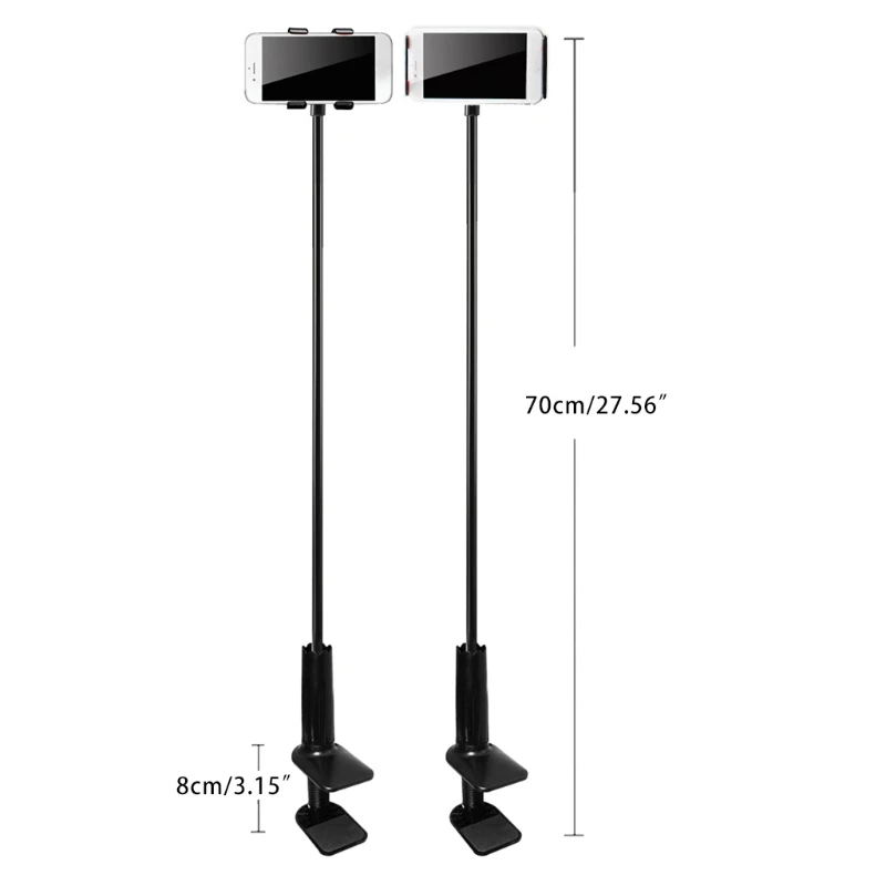 

Grip Flexible Long Arm Gooseneck Bracket Mount Clamp Compatible with All Phones iPad Tablet Laptop Used for bed desktop
