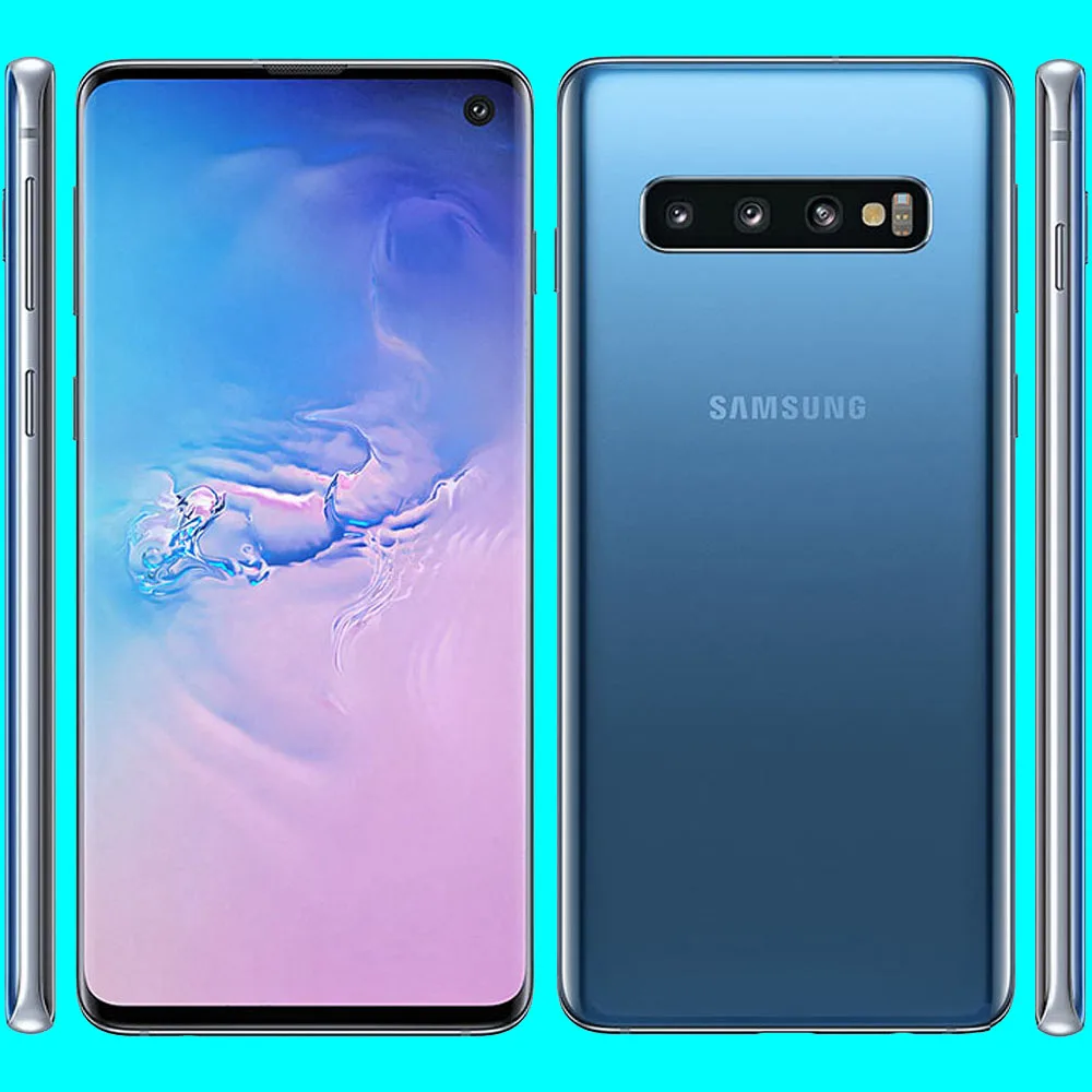 

Used Original Samsung Galaxy S10 G973U 4G LTE 19:9 6.1" octa core android 9.0 mobile phones 8G RAM+128G ROM 16MP unlocked Global