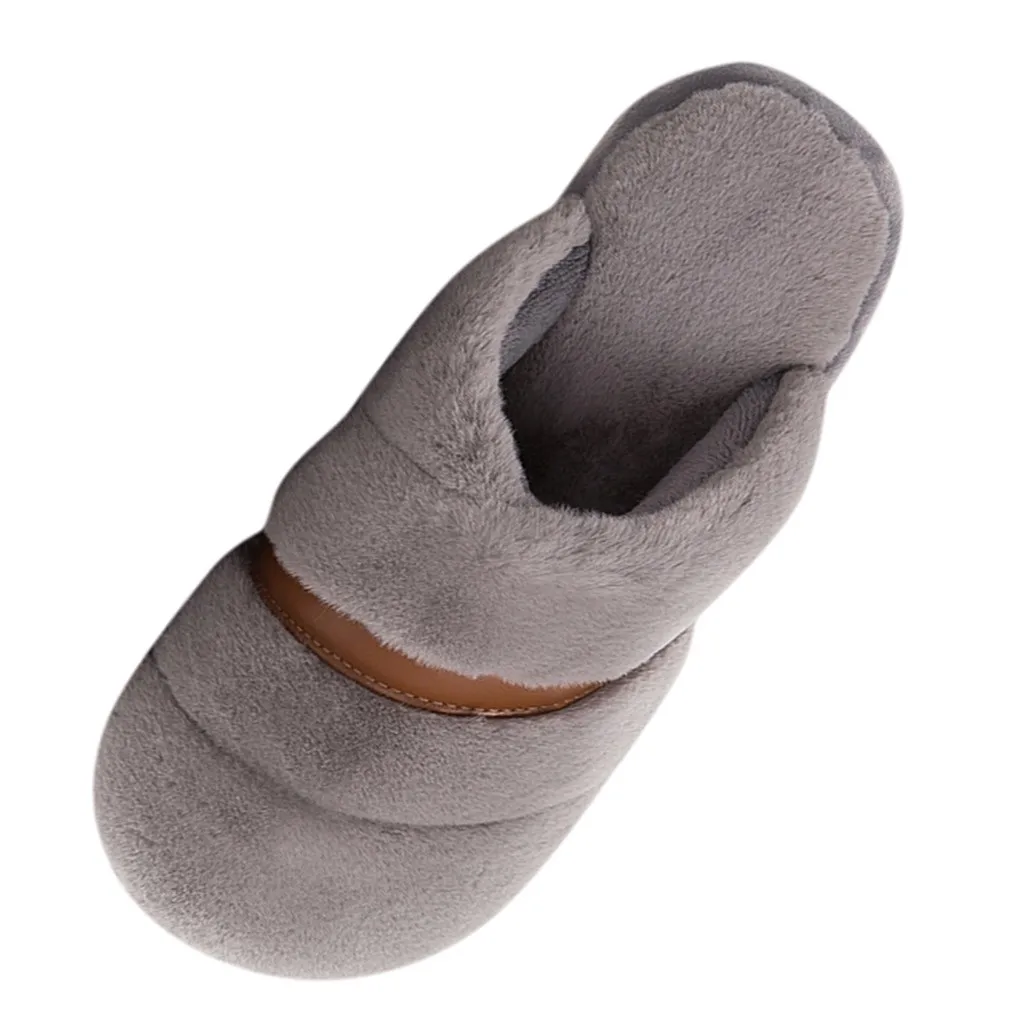 Зимние пушистые тапочки коллекция 2019 года Мужская Осенняя домашняя обувь на