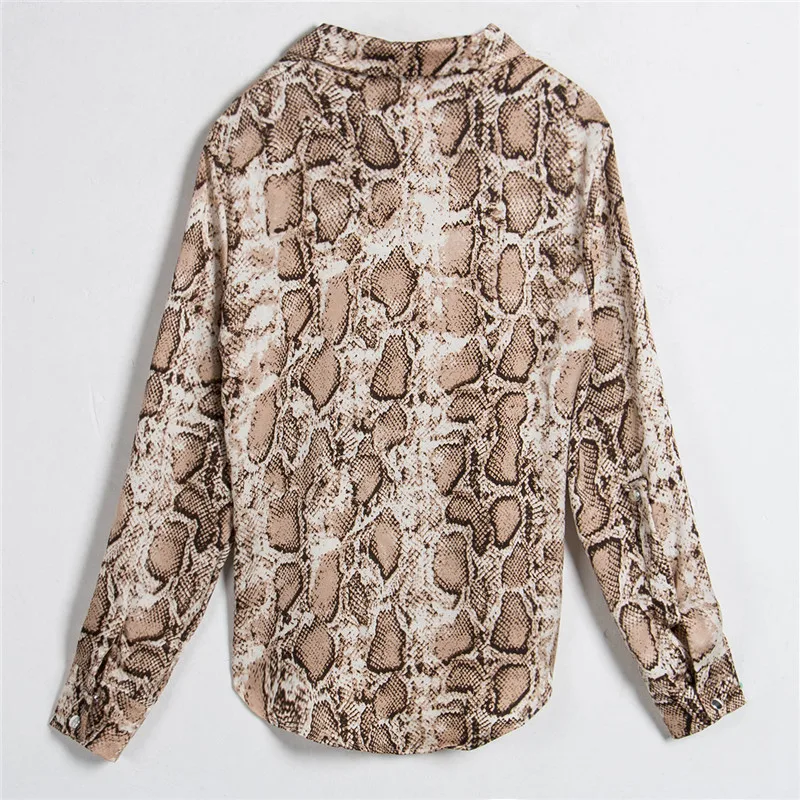 

Fashion Womens Leopard Print Long Sleeve Tops and Blouses Loose OL Shirts V-Neck Party blusas femininas elegante chemise femme