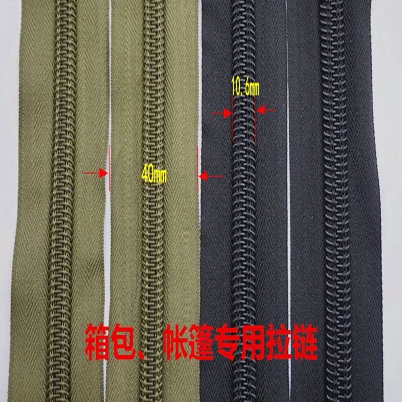 Большие 10 # нейлоновые молнии 3 м и двойные слайдеры красные черные армейские