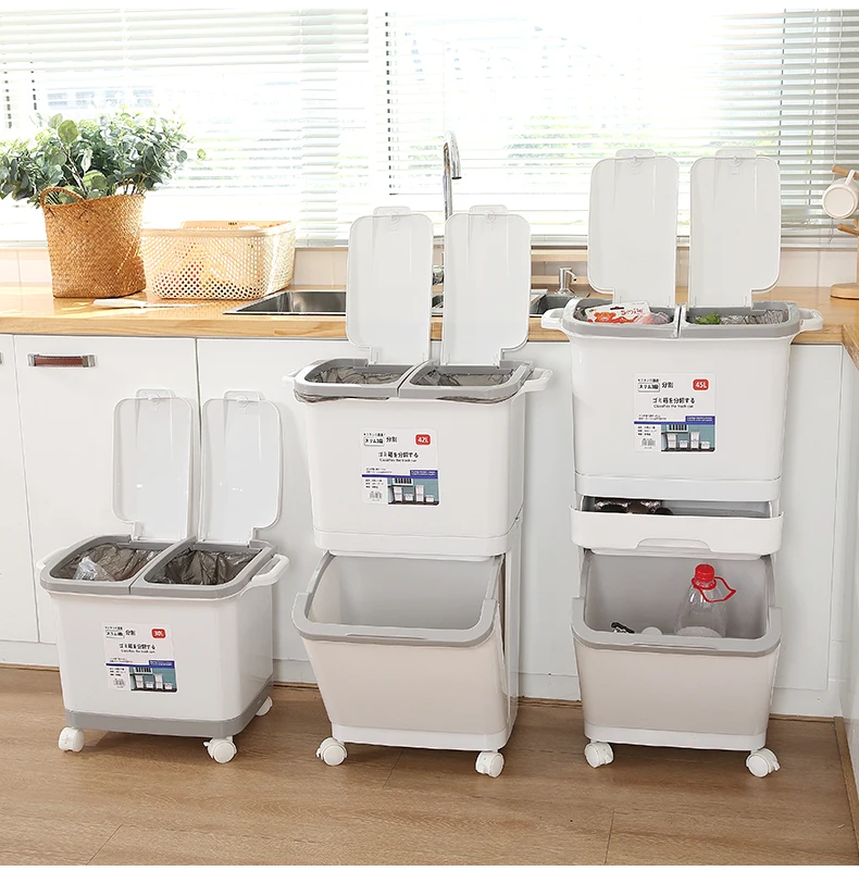 Большой мусорный контейнер для кухни двухслойный мешок мусорные баки