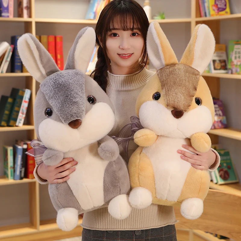 

NEW Hot Cute Simulation Rabbit Bunny Toys Stuffed Lovely Lifelike Hare Animal Plush Doll For Kids Children Soft Pillow Nice Gift