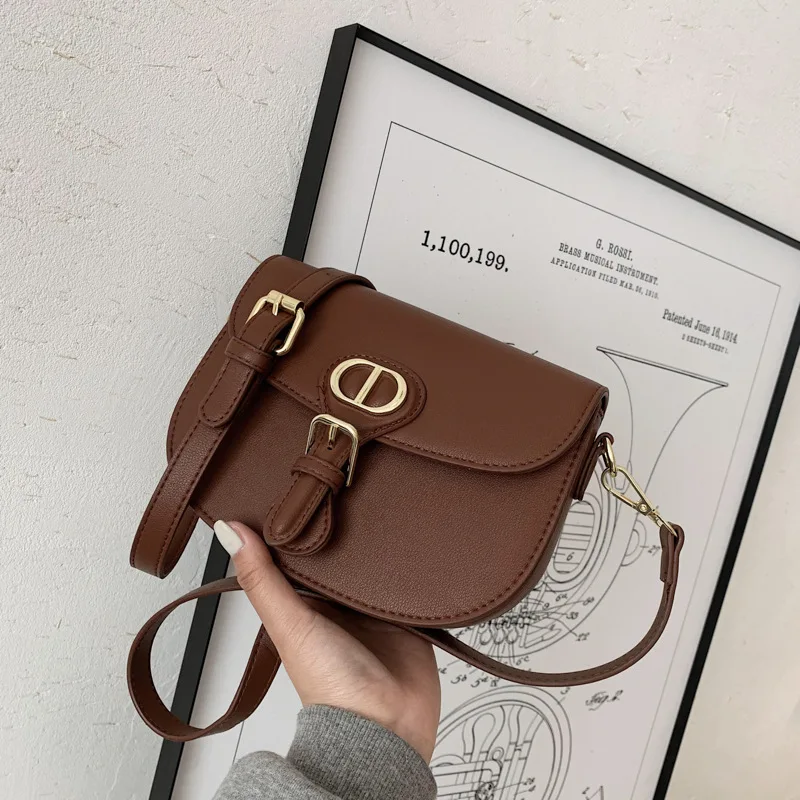

al women's bag 2021 new fashion women's Bag Messenger Bag single shoulder Mini saddle bag