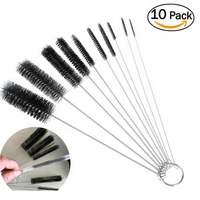 10pcsset cleaning stainless steel cleaner nylon brushes set for brushing tobacco pipe tube supplies