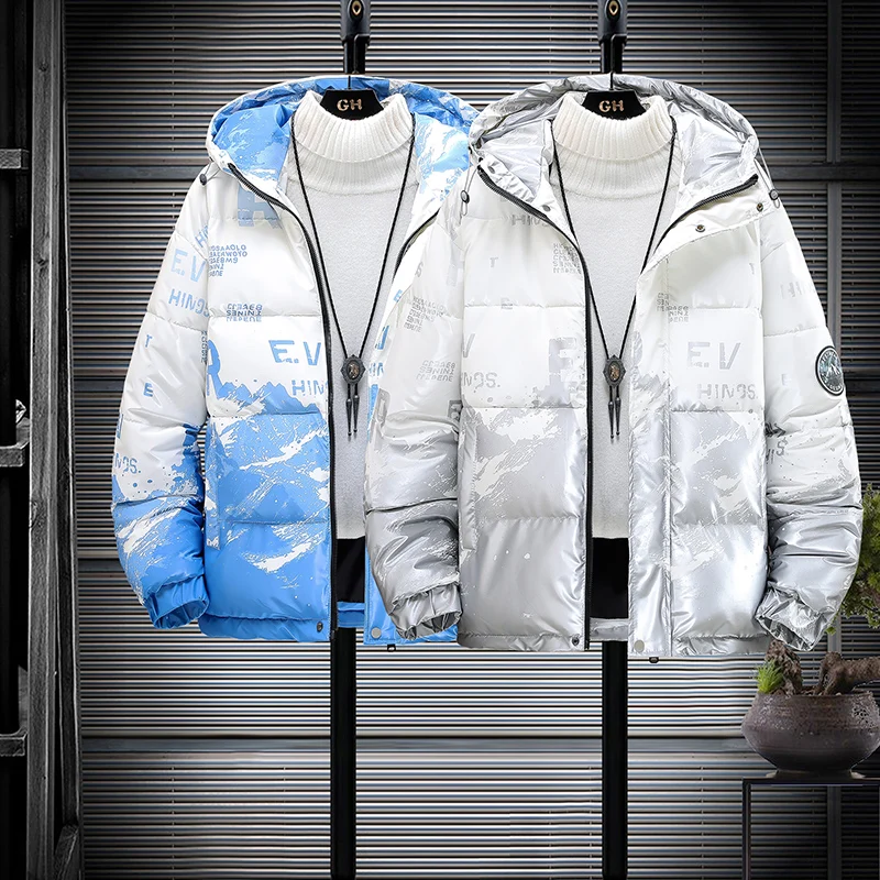 Hot Selling Winter Hooded Cotton-Padded Jackets For Men Thicken Warm Casual Parkas Youth Tops Outwear Waterproof Coats Clothing